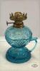 COAL OIL BLUE GLASS FINGER LAMP - 5