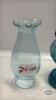 COAL OIL BLUE GLASS FINGER LAMP - 6
