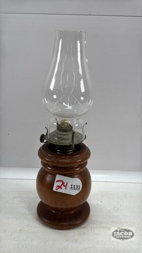 WOOD BASED COAL OIL LAMP