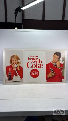 COKE CARDBOARD SIGN