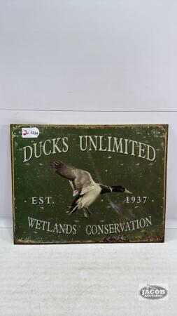 DUCKS UNLIMITED TIN SIGN (SHOWING RUST)