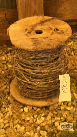PARTIAL ROLL OF BARB WIRE