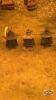 (3) CAST IRON CANDLE HOLDERS