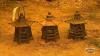 (3) CAST IRON CANDLE HOLDERS - 2