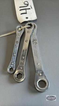 (3) MASTERCRAFT SAE RATCHET WRENCHES