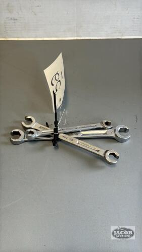 (3) SNAP-ON DOUBLE ENDED FLARE NUT WRENCH&rsquo;S