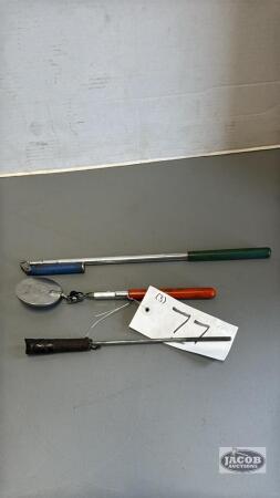 2 MAGNETS AND 1 INSPECTION MIRROR