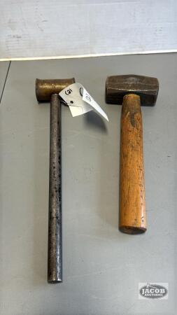 SMALL SLEDGE AND BRASS HAMMER