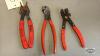 BLUE POINT/ SNAP-ON PLIER LOT - 3