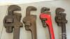 4 STEEL PIPE WRENCHES - 2