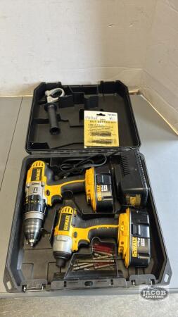 DEWALT 18V DRILL AND 1/4IN IMPACT
