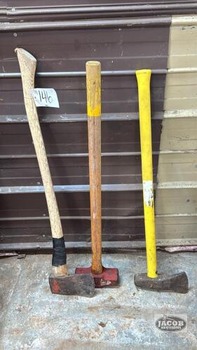 2 AXE AND SLEDGE HAMMER