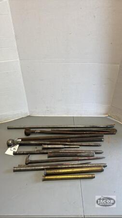PRY BAR, CHISSEL AND TIRE SPOON LOT