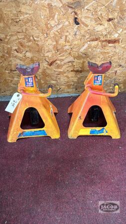 (2) POWER FIST 6 TON AXLE STANDS