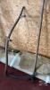 WOODEN HANDLED SCYTHE AND 2 PRONG HOE - 3
