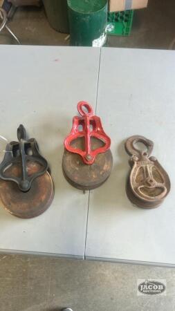 3 VINTAGE PULLIES