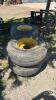 (4) 12.5L-16SL GOODYEAR TIRES ON 8 BOLT RIMS
