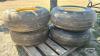 (4) 12.5L-16SL GOODYEAR TIRES ON 8 BOLT RIMS - 6
