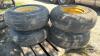 (4) 12.5L-16SL GOODYEAR TIRES ON 8 BOLT RIMS - 7