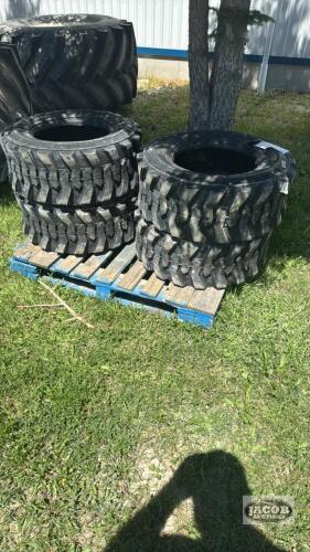 (4) 12-16.5 N.H.S SKID STEER TIRES (APPEAR NEARLY NEW)