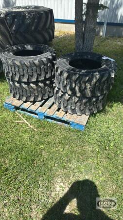 (4) 12-16.5 N.H.S SKID STEER TIRES (APPEAR NEARLY NEW)