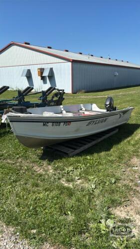 SYLVAN 14FT ALUMINUM BOAT WITH 9.8HP MERCURY