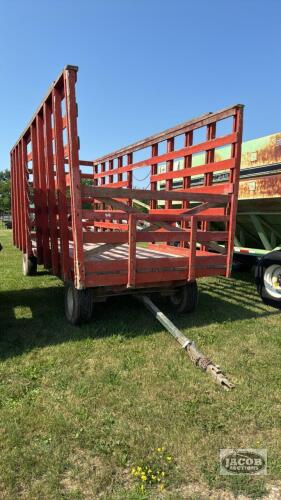 HANSON & LOCHLAN 8FT X 20FT BALE THROWER WAGON