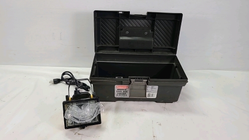 Rubbermaid 16in Tool Box and Halogen Work Light