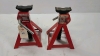 2 Motomaster Axle Stands -10in High