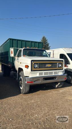 1981 CHEV 70 V8 GAS SINGLE AXLE GRAIN TRUCK