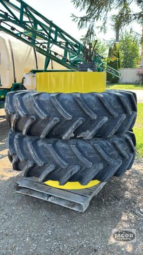 PAIR OF MICHELIN 18.4R38 SNAP-ON DUALS