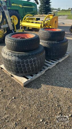 SET OF TURF TIRES AND RIMS FOR KUBOTA TRACTOR