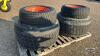 SET OF TURF TIRES AND RIMS FOR KUBOTA TRACTOR - 4