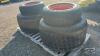 SET OF TURF TIRES AND RIMS FOR KUBOTA TRACTOR - 5