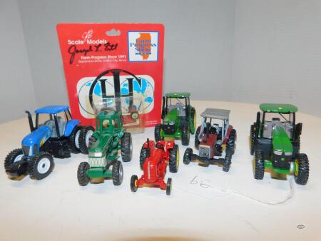 1/64 LOT OF 7 MISC TRACTORS