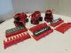 1/64 LOT OF CASE IH COMBINES W/HEADS