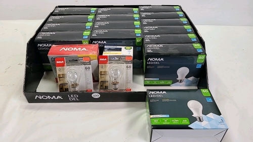 45 New 60 Watt Noma LED Bulbs etc.