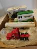 1/64 RED SEMI W/WHITE TANKER TRACTOR TRAILER, MINT - 2