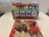 1/64 IH 4 PC SET, 2+2, HARVESTER & WAGON