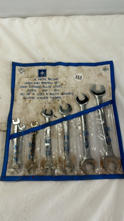 6 Piece Metric Open-End Wrench Set -See Notes