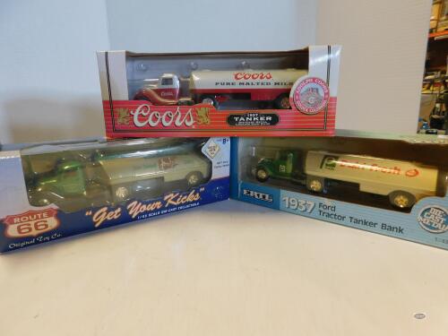 1/43 LOT OF 3 ERTL DAIRY TANKER TRUCKS