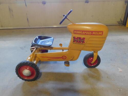 MINNEAPOLIS MOLINE PEDAL TRACTOR, OLD, REPAINTED
