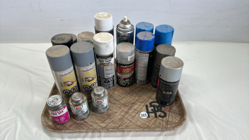 Assorted Lot of Used Spray Paint etc.