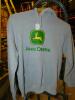 JOHN DEERE PREMIER EQUIPMENT GREY HOODIE, SIZE SMALL