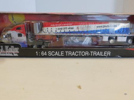 1/64 DCP JJ KELLER PETE W/FLATBED, #30286, NIB