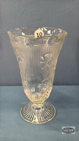 IRIS PATTERN 9IN TALL VASE