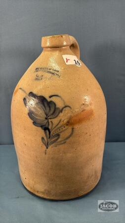 F.P GOOLD & CO. BRANTFORD C.W. BLUE FLOWERED JUG