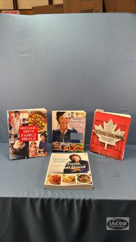 (4) SIGNED COOK BOOKS