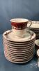 (12) PLACE SETTING CHRISTMAS PATTERN DISH LOT - 4
