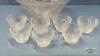 FRUIT PATTERN PUNCH BOWL WITH (6) MATCHING CUPS - 2